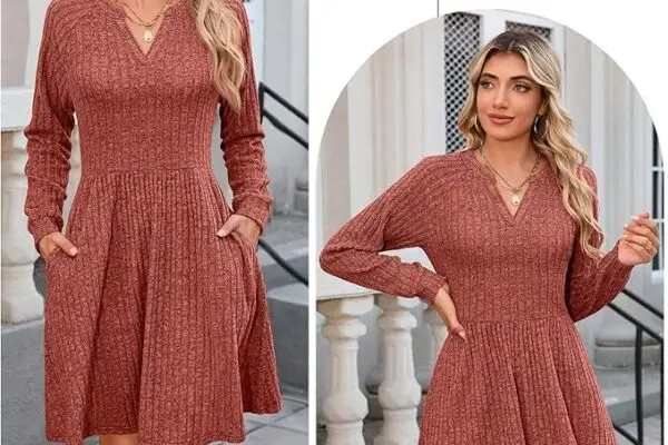 Top 10 Comfy and Trendy Sweater Dresses for Women in 2024: Knee-Length with Pockets